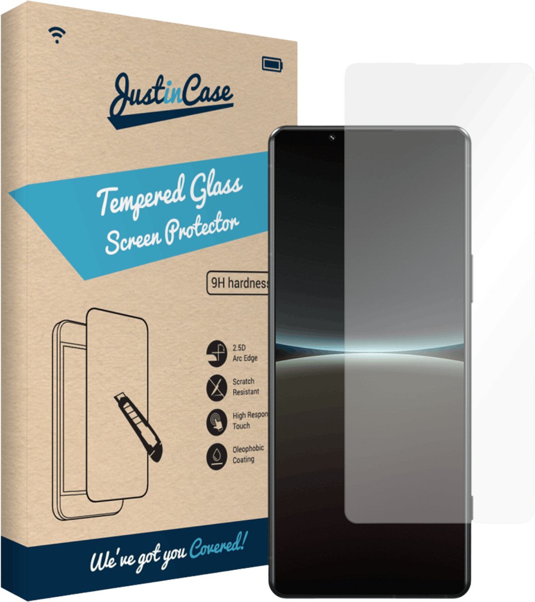 Just In Case Tempered Glass Sony Xperia 5 IV Screenprotector Zwart Just In Case Tempered Glass Sony Xperia 5 IV Screenprotector Zwart