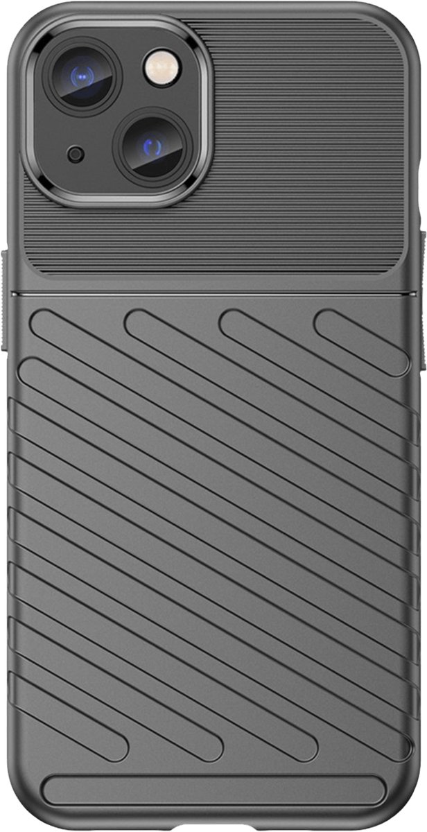 Just in Case hoesje geschikt voor iPhone 14 Plus - Siliconen Hoesje met Grip - Zwart