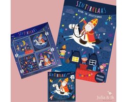 Sinterklaas puzzelpakket - Sint - 5 December - Sinterklaasfeest - Schoencadeau - Doeboek - Creatief - Stickers - Kleuren - Knutselen - Tekenen -…