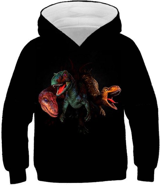 Hoodie Dinosaurus - maat M - 150 cm - vest - sweater - outdoortrui - trui - Dino