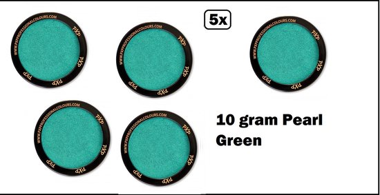 5x Maquillage Professional Colors 10 grammes Pearl Green- Face paint green festival theme party party fun