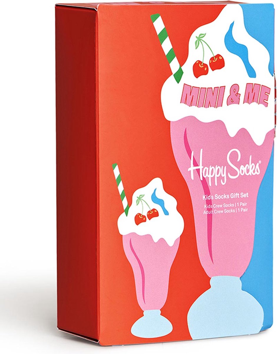 Happy Socks 2-Pack Mini Me Milkshake - Maat 36 - 40 | bol.