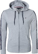 Tommy Hilfiger hoodie jacket - heren sweatvest middeldik - grijs - Maat: S  | bol.com