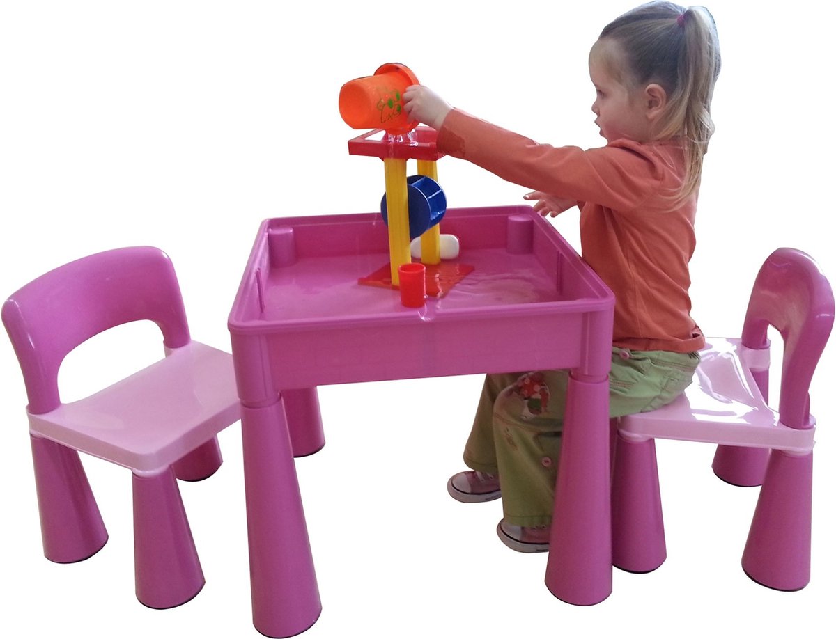 Baby Vivo Kinderzitgroep Maurice, Grijs, Met Multifunctio Tafel En 2 Houten Stoelen Baby Vivo Kinderzitgroep Maurice, Grijs, Met Multifunctio Tafel En 2 Houten Stoelen