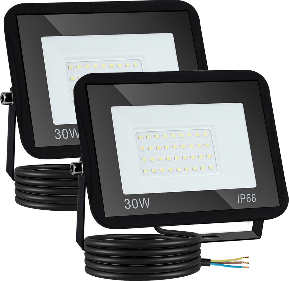 LED schijnwerper buiten met Plug 50W Floodlight LED Super heldere waterdicht IP66 wandlamp buiten Spotlight voor garage sportveld achtertuin