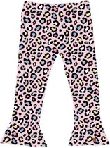 Flared broek  panter roze gekleurd