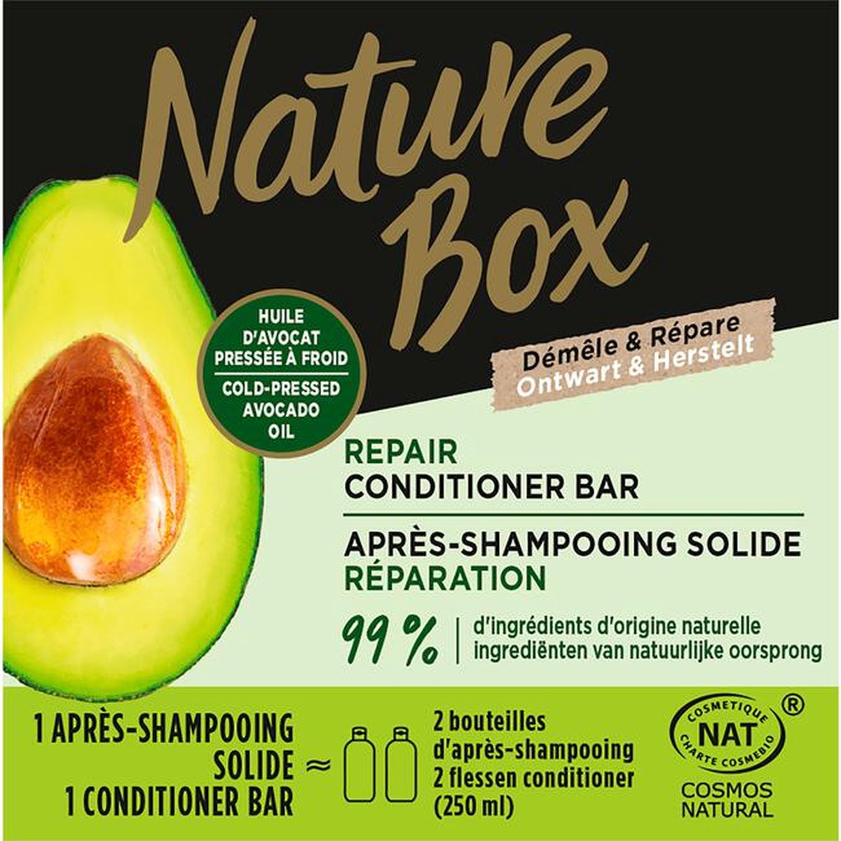 Nature Box Avocado Repair Conditioner Bar - 80gr