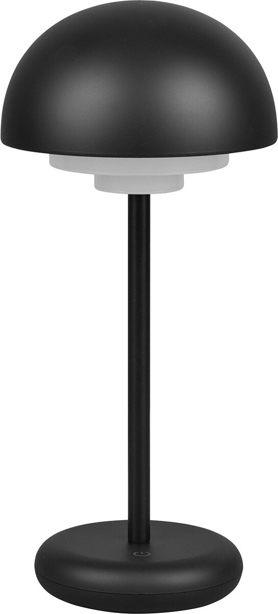 REALITY ELLIOT - Tafellamp - Zwart mat - incl. 1x SMD 2W - Oplaadbaar - Dimbaar - Buitenverlichting - IP44
