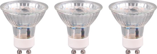 Trio leuchten - LED Lamp - Set 3 Stuks - GU10 Fitting - 5W - Warm Wit 3000K - Dimbaar