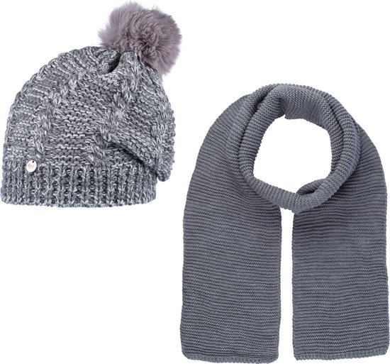 ZASFOU Wintermuts voor heren, sjaal, touchscreen-handschoenen, set met fleece gevoerde thermische beanie, wintermuts, gebreide muts, colsjaal