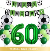 Voetbal Ballonnen - Cijfer Ballon 60 Jaar - Snoes - Megapakket - set van 24 Sport Voetbalfan Voetbal Jongen/Meisje - Sportieve - Voetbal Vrouwen Mannen - Kinderfeestje - Verjaardag - Helium Ballon nummer 60