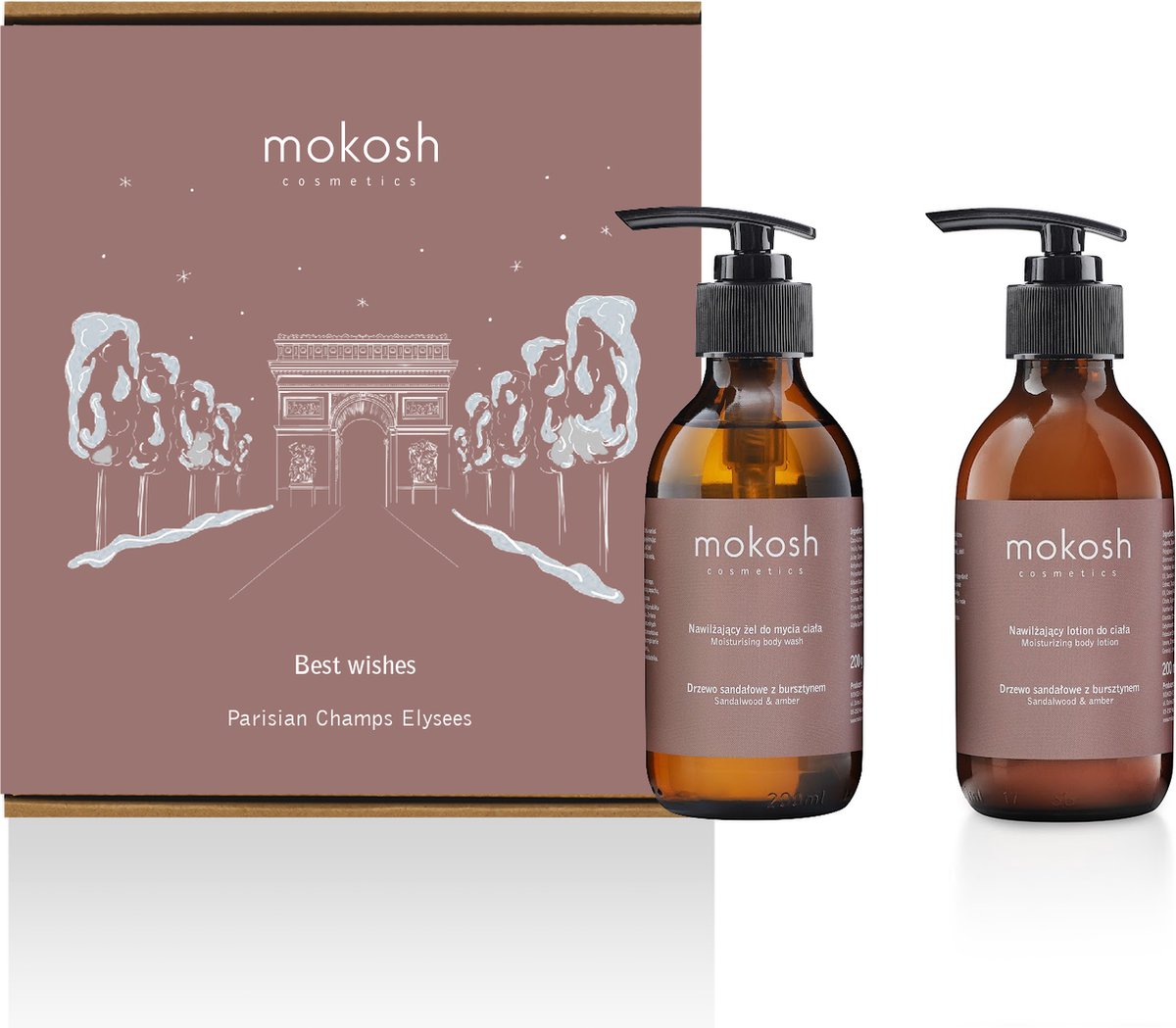 Goedkoopste Mokosh | Parijse Champs Elysees Giftset | Geschenkpakket | Unieke cadeauset voor haar | Natuurlijke huidverzorging set | Natuurlijke Cosmetica set | Hydraterend | Verzorgend