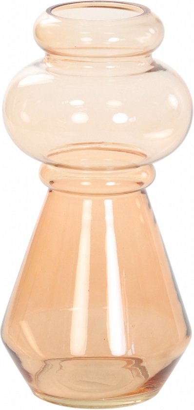 Vase Livon Oranje - Glas Pêche - 28x14x14cm (hxlxp) - Light & Living