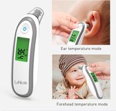 Bol.com LaNicole®-Infrarood- oor-voorhoofd-thermometer-Grijs kleur-Koortsthermometer-kinderen-baby- volwassen aanbieding