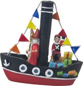 ELCEE-HALY BV - Sinterklaas & Roetveeg Pieten samen op de Pakjesboot - Decoratie beeldje