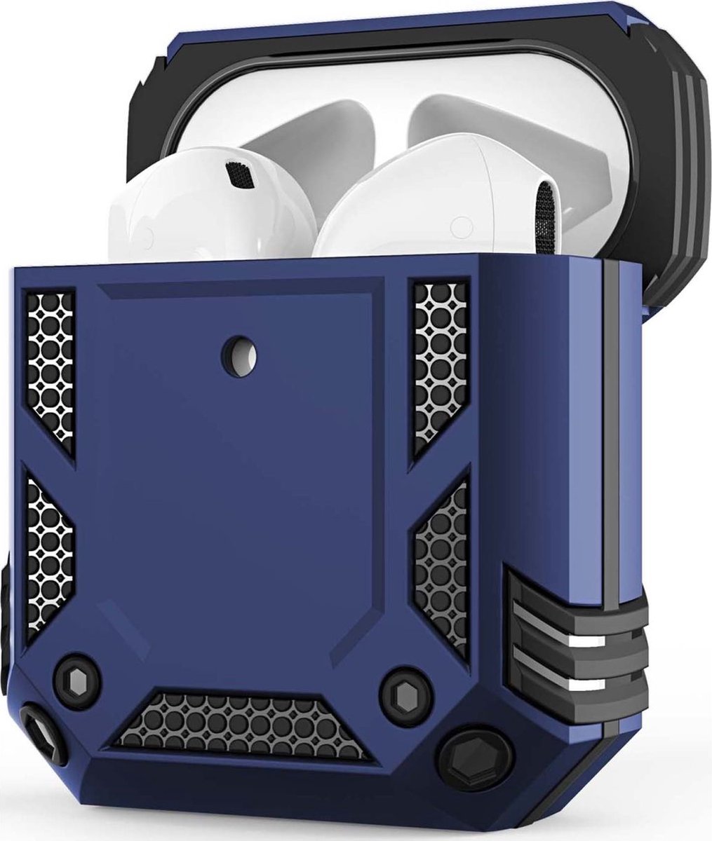 Mobigear - Hoesje geschikt voor Apple AirPods 1 Shockproof Hardcase Hoesje | Mobigear Armor - Goud