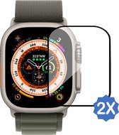 2x Geschikt voor Apple Watch Ultra / Ultra 2 Screenprotector - Beschermglas Folie Geschikt voor Apple Watch Ultra / Ultra 2