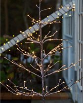 Sapin de Noël Sirius Alex - H 180 cm - marron/effet neige - 240 lumières LED - pour l'intérieur et l'extérieur (télécommande incluse)