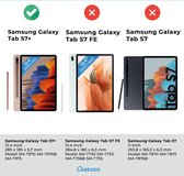 Case2go - Tablet hoes geschikt voor Samsung Galaxy Tab S7 Plus (2020) - Draaibare Book Case + Screenprotector - 12.4 Inch - Paars