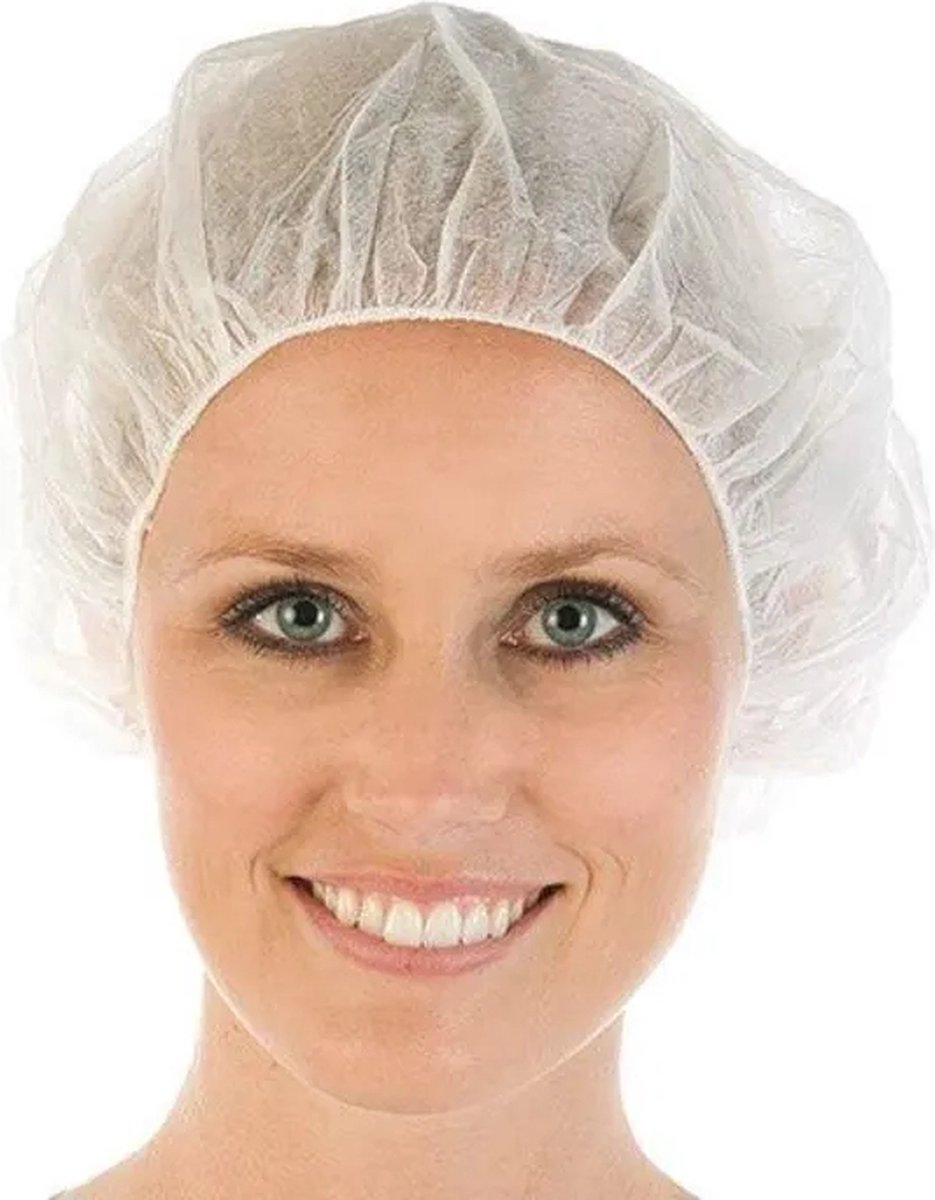 Goedkoopste Haarnetjes wit 100 stuks Huismerk - Wit - Gesponnen polypropyleen - Class 1 product