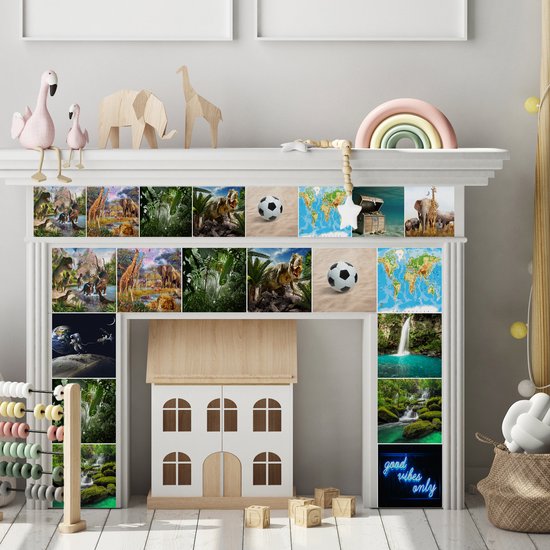 Ulticool Décoration Stickers carrelages - Aventure - Cuisine cm - 15 pièces