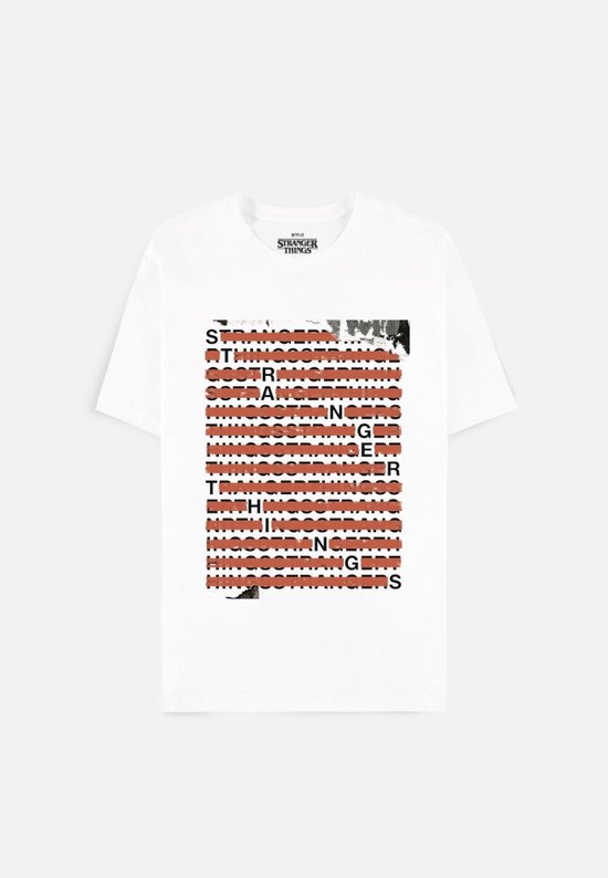 Tshirt Homme Stranger Things -L- Lettres Wit