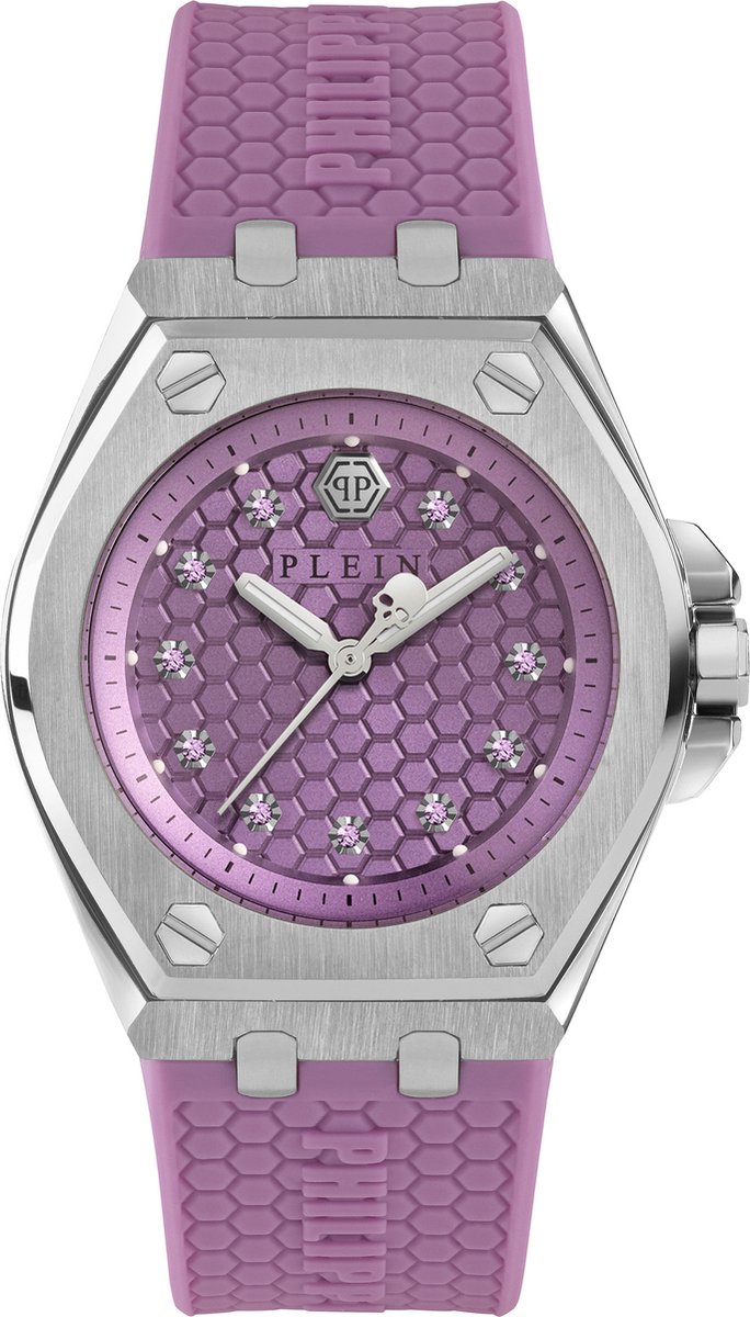 Philipp Plein Plein Extreme Lady PWJAA0222 Horloge - Siliconen - Lila - Ø 38 mm