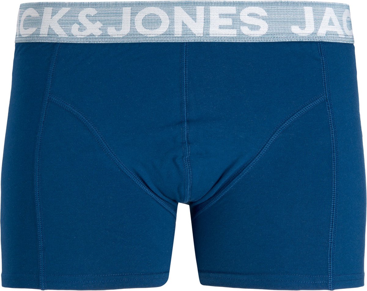Jack & Jones JACSOLID BOXER BRIEFS 3 PACK - Calzoncillos Bóxer Largos - Light Grey/melangepack White/navy Blazer/gris Claro