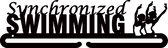 Synchronized Swimming Medaillehanger zwarte coating - staal - (35cm breed) - Nederlands product - incl. cadeauverpakking - sportcadeau - medalhanger - medailles - zwemmen - zwemsport - muurdecoratie