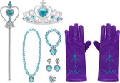 Het Betere Merk - Prinsessenjurk meisje - Prinsessen speelgoed meisje - Speelgoed Meisje 3 jaar Speelgoed - Kroon - Tiara - Prinsessen Verkleedkleding - Paars - Accessoires