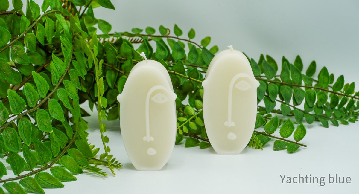 Kaars deco - kaars - gezicht kaars - deco kaars - 2 stuks - kado man - kado vrouw - kado -