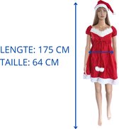 Robe De Noël Femme Manches Longues Avec Col En V Et Fausse Fourrure - Imprimé Festif - Soirée, Fête De Bureau, Réveillon