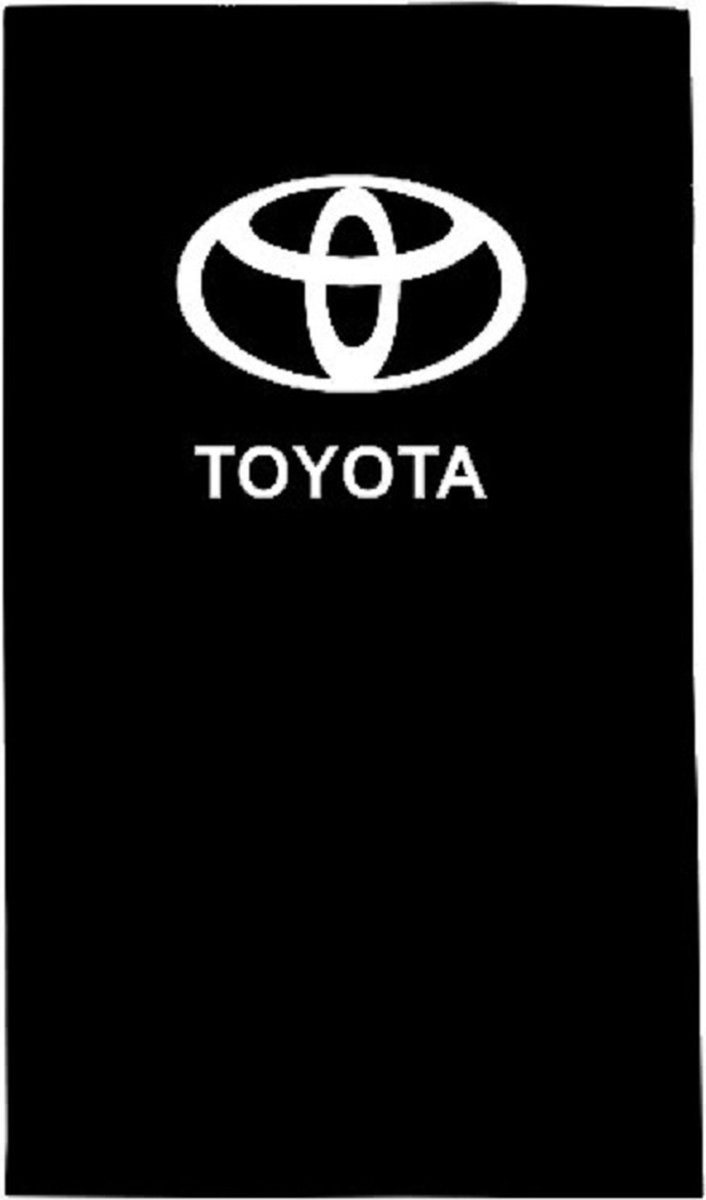 badlaken met Toyota logo - zwart - 70 x 140