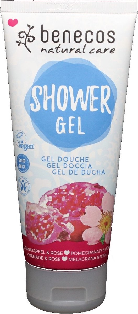 Benecos Natural Shower Gel Pomegranate Rose- Douchegel - Vegan - 200 ml