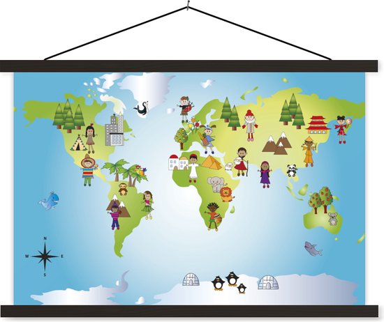 Map monde pour chambre d'enfant