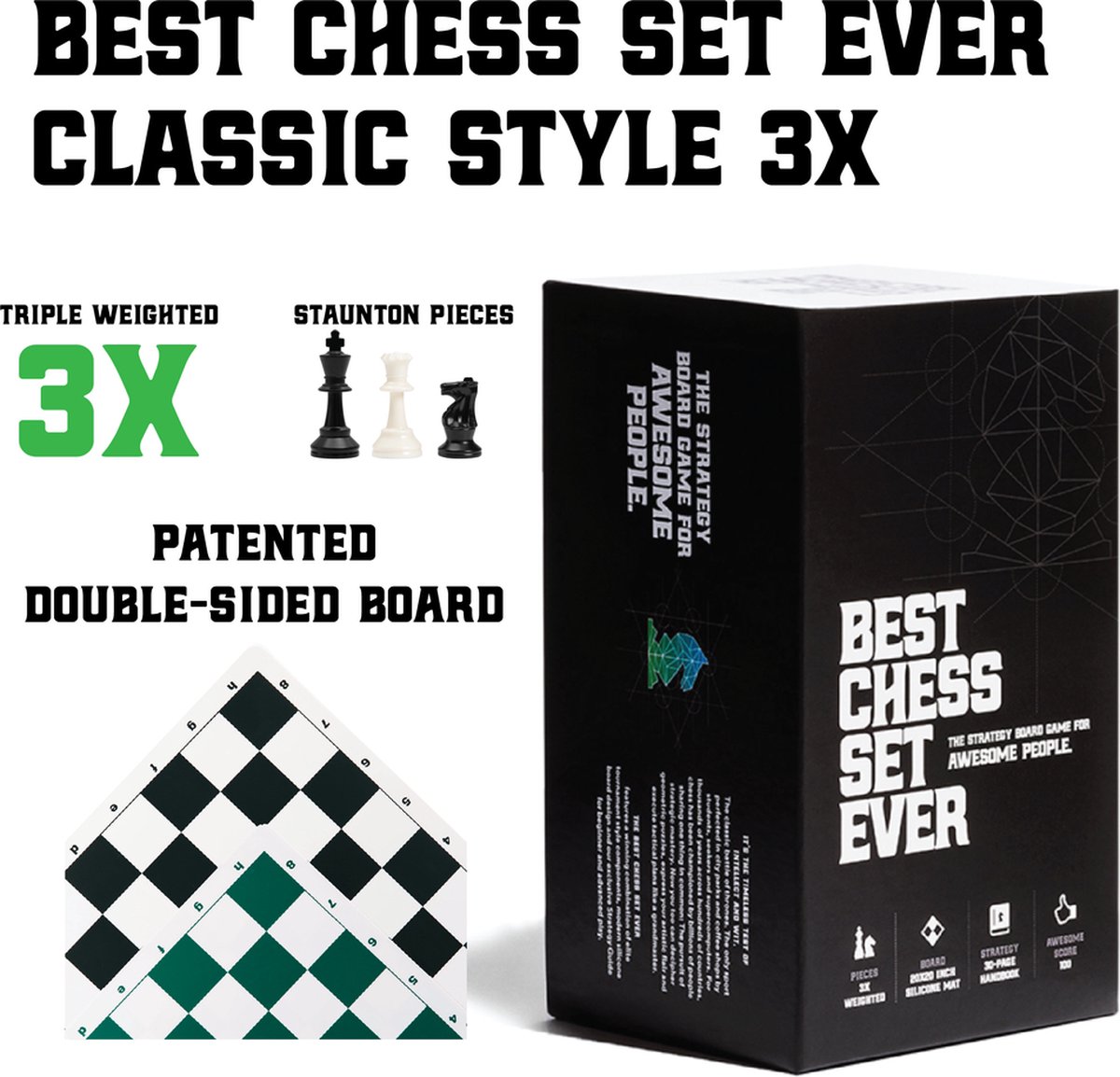 Best Chess Set Ever 3x Weighted Pieces Games bol