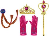Het Betere Merk - Prinses - Speelgoed - Prinsessen Accessoireset - Kroon - Tiara - Toverstaf - verkleedjurk