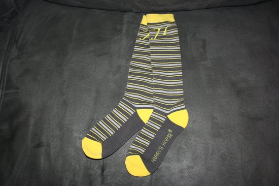 Foto: Harry s horse paardrijsokken stripe pewter yellow 31 35