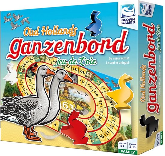 Afbeelding van het spel Clown Games Ganzenbord de Luxe - Oud Hollands