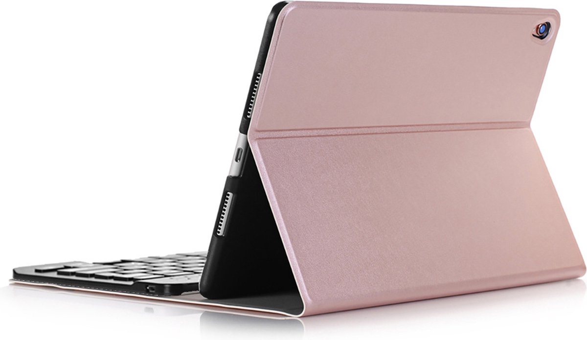 Hoesje - Geschikt voor Apple iPad 9 (2021) - 10.2 inch - 9e Generatie - Keyboard Book Cover - Toetsenbord Case - Hoes - Rosé goud — cadeau in Telefoon & Tablet - foto 7