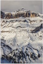 WallClassics - Poster Glossy – Snowy Mountains - 80x120 cm Photo sur Papier Poster avec Finition Brillante