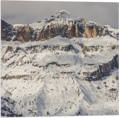 WallClassics - Drapeau - Montagnes enneigées - 50x50 cm Photo sur Drapeau Polyester