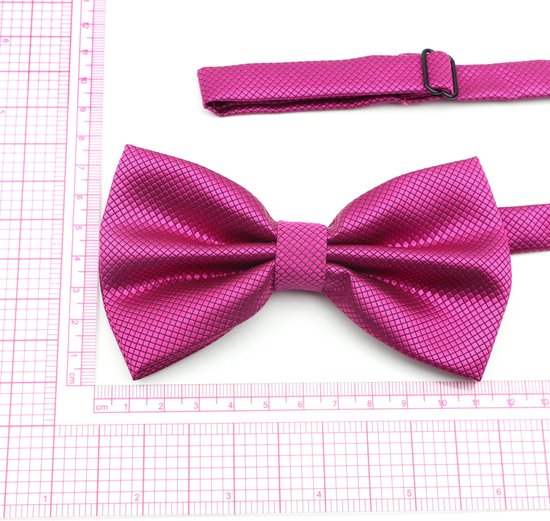 Sorprese Tie Set - Check - Bordeaux Red Narrow - comprenant une pochette à nœud et des boutons de manchette - cravates pour hommes - nœud papillon