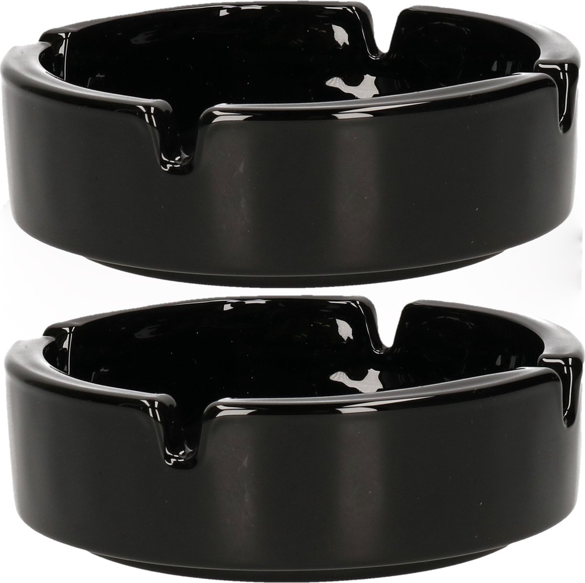 Goedkoopste Luminarc Asbak - 6x - D11 cm - zwart - keramiek