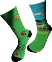 Verjaardag cadeau - Wielren sokken - Fiets - vrolijke sokken - valentijn cadeau - aparte sokken - grappige sokken - leuke dames en heren sokken - moederdag – vaderdag – kerst cadeau - Socks waar je Happy van wordt - Maat 36-41