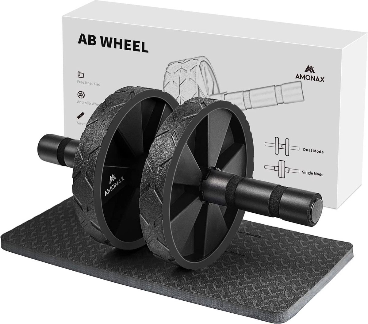 Buikspierroller 4-wiel buik roller spiertrainer home fitness ab rollers training Ab Wheel (Size : Ab Roller