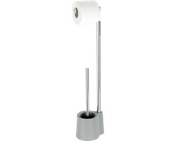 Allstar staande toiletgarnituur, polypropyleen, grijs, 16 x 69,5 x 12,7 cm