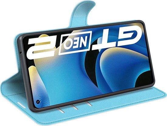 Étui Realme GT Neo 3T - Mobigear - Série Classic - Bookcase en similicuir - Blauw - Étui adapté pour Realme GT Neo 3T