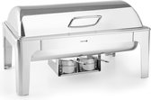 Hendi Chafing Dish - Mirror Finish - GN 1/1 - 9 Liter - Au Bain Marie Buffetwarmer - Warmhoudschaal - 57x40,5x(H)32cm