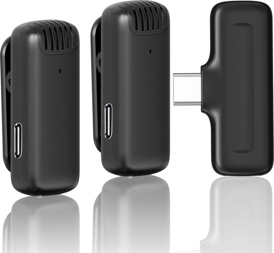 Ulanzi J12 Microphone Sans Fil Pour Smartphone USB-C - Kit 2 Émetteurs + Récepteur + Boîtier Charge